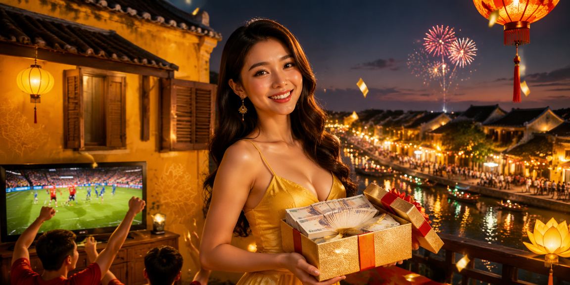 Khung cảnh đêm ở Hội An với biểu tượng an toàn và bảo mật